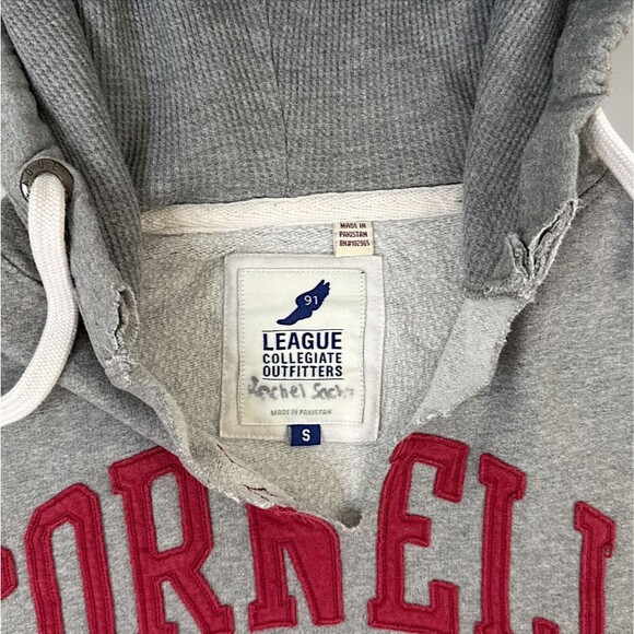 Cornell University Hooded Sweatshirt League Pullover College Hoodie 1865 Size Sm - Picture 6 of 8